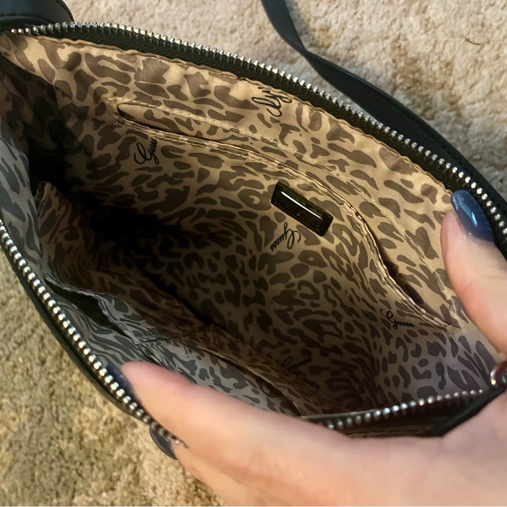 Guess Monogram Crossbody Bag in Gray and Black - Picture 3 of 7